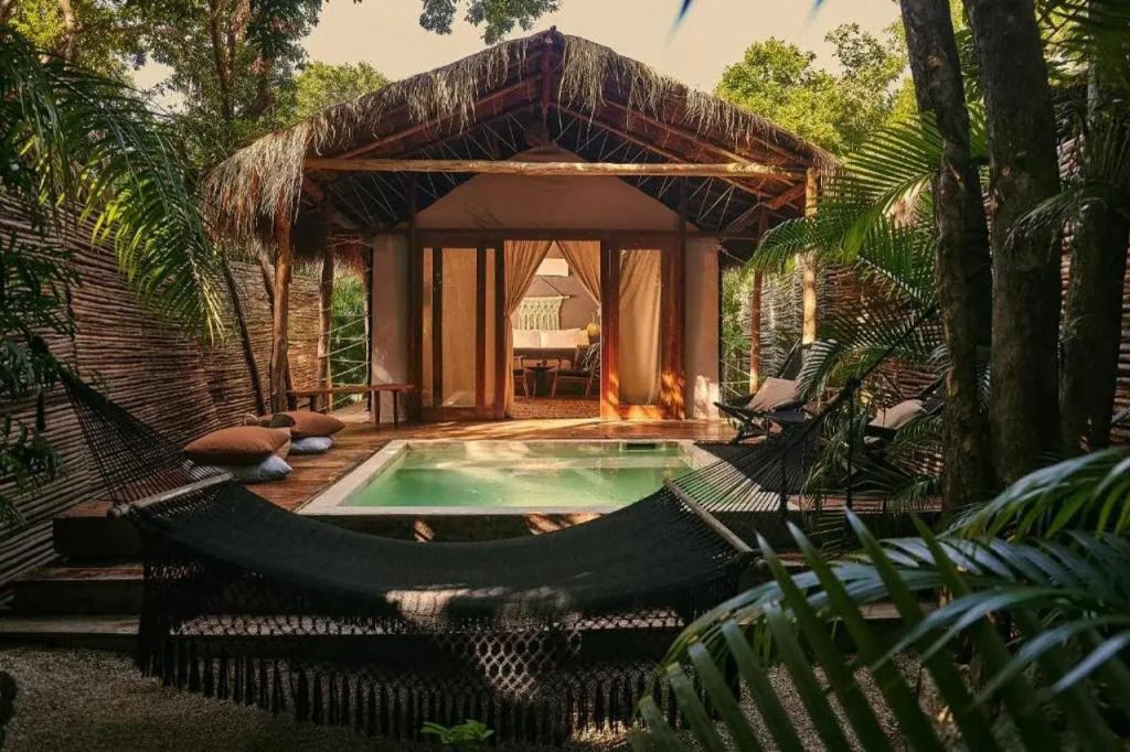 Tent mit Privatpool Habitas Tulum